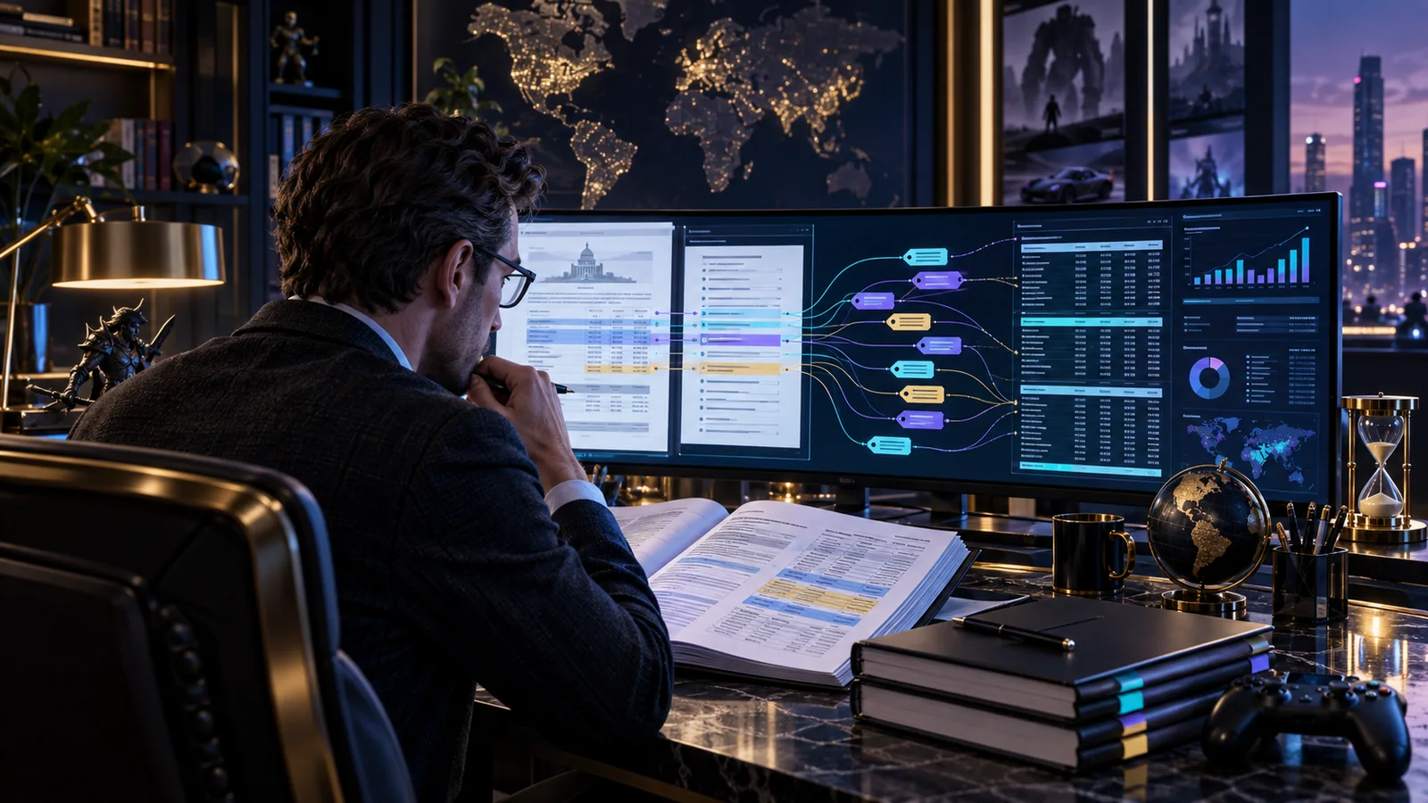 An analyst maps XBRL tags to filing statements